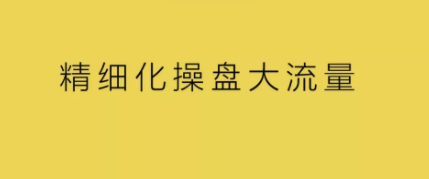 精细化操盘大流量