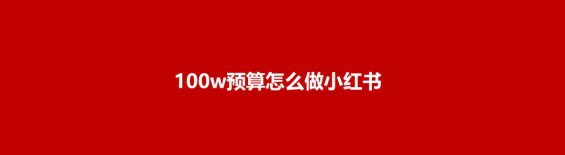 121 100w预算怎么做小红书（收藏）